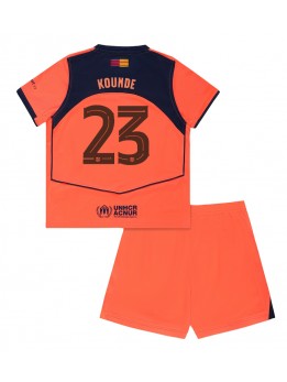 Barcelona Jules Kounde #23 Dječji Rezervni Dres kompleti 2025-26 Kratak Rukavima (+ kratke hlače)